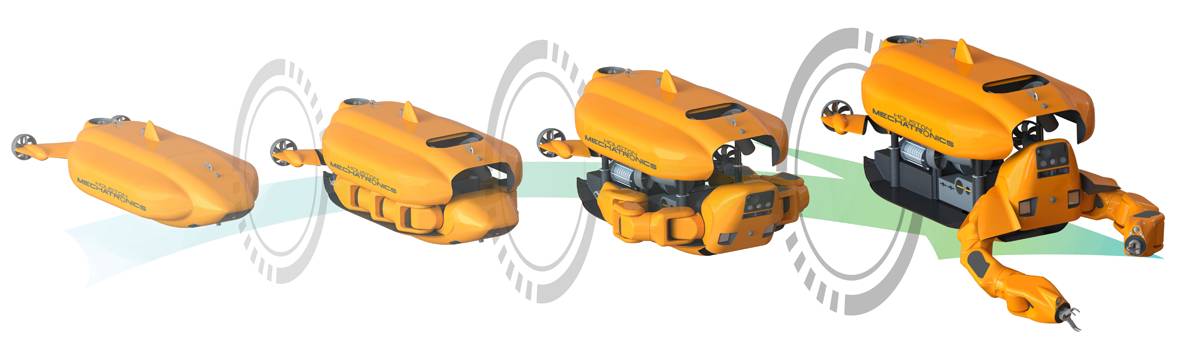 Aquanaut é capaz de se transformar de um AUV em um ROV (Foto: Houston Mechatronics)