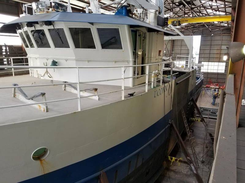 R / V Connecticut unterzog sich einer Midlife-Refit, die die Installation von 14-Fuß-Mittelkörperverlängerung umfasste (Foto: Glosten)