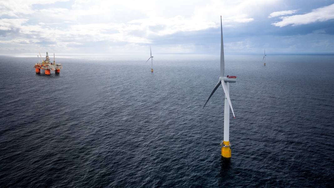 Das Hywind Tampen-Projekt von Equinor wird schwimmende Windturbinen verwenden, um die Öl- und Gasförderanlagen von Snorre und Gullfaks mit Strom zu versorgen. (Bild: Equinor)