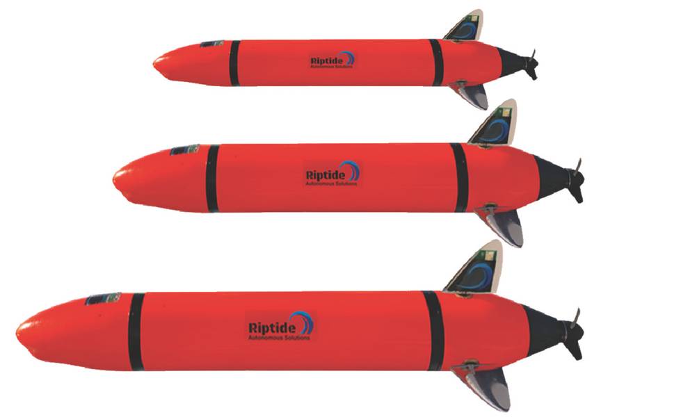 Figura 1: La familia de UUV compactos de Riptide (Foto: Marea baja)