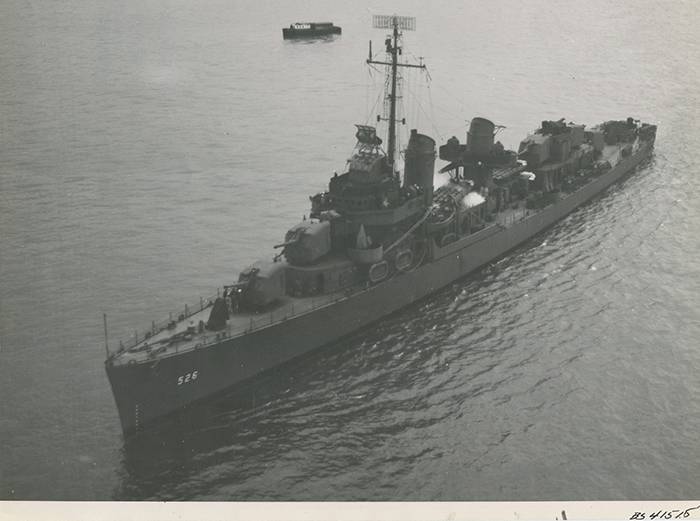 Historisches Bild von USS Abner Lesen. (Nationalarchive)