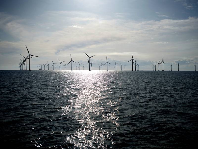 Imagem de arquivo: uma instalação típica de vento offshore (CREDIT: Siemens)