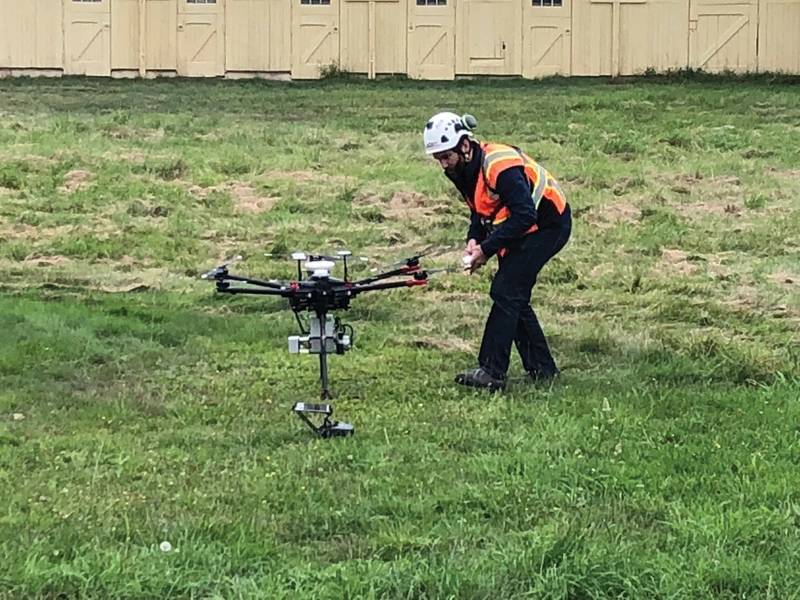 Uma Demonstração Comercial Hexacopter Survey. (Crédito: J. Manley)