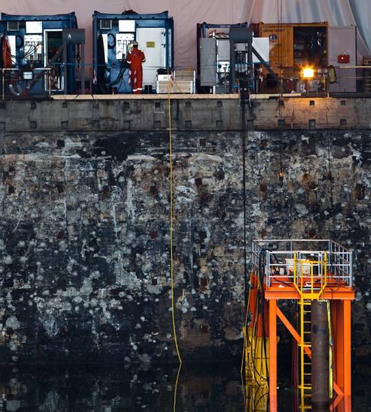 Unterwasser-Testzentrum: Im Zweiten Weltkrieg als U-Boot-Stift und jetzt als Unterwasser-Trainings-, Test- und Fertigungszentrum von OceanTech. KREDIT: Der Autor / OceanTech