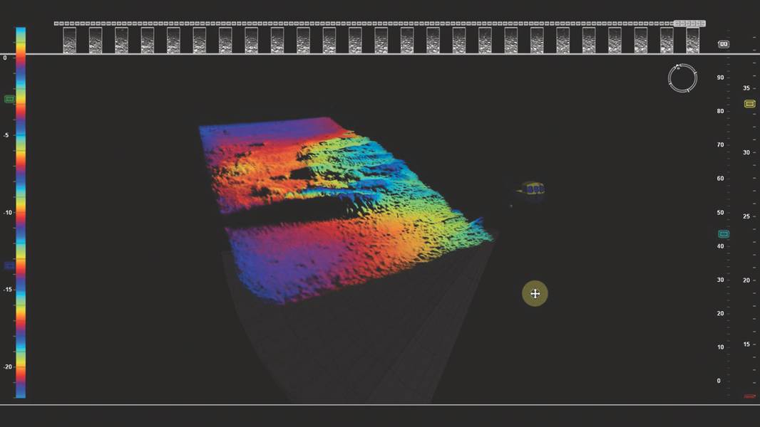 Εικ. 5 - Δεδομένα βυθόμετρου 3D σε πραγματικό χρόνο (Εικόνα: Coda Octopus)