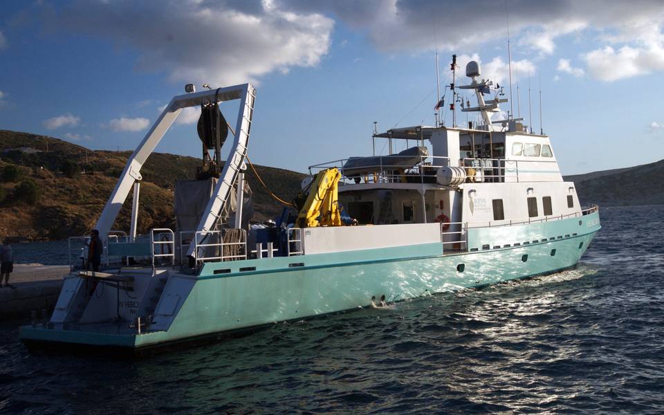 سفينة البحوث العلمية RPM Nautical Foundation RV Hercules (تصوير فاسيليس Mentogianis / RPM Nautical Foundation)