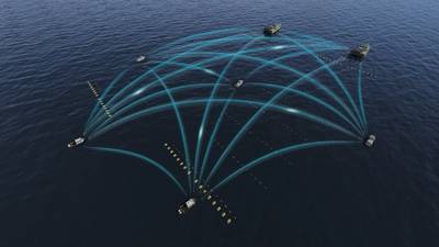 MBR provides inter-vessel communication for seismic operations. (Photo courtesy of Kongsberg Maritime)