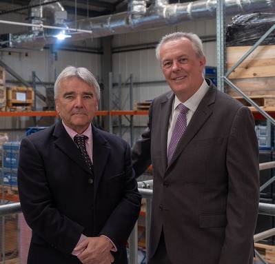 (LR) Brian Phillips do Chelsea e John Ramsden, Sonardyne. (Foto: Sonardyne)