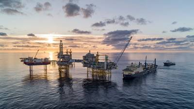 Castorone de Saipem no campo de Johan Sverdrup no Mar do Norte. (Foto: Bo B. Randulff / Roar Lindefjeld / Equinor ASA)