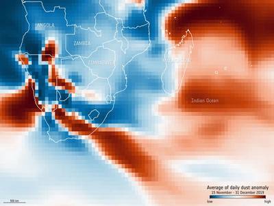 Crédito da imagem Serviço de monitoramento da atmosfera Copernicus