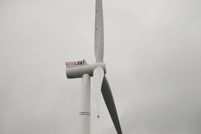 Eine Turbine im schwimmenden Windpark Hywind Scotland vor Schottland (Foto: Arne Reidar Mortensen / Statoil)