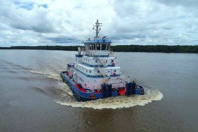 Entlang des Amazonas-Systems werden von Hidrovias do Brasil SA zwei neue, speziell für Robert Allan Ltd entwickelte Schubschlepper betrieben (Foto: Robert Allan Ltd).