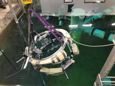 Robô RIMCAW sendo implantado para teste (Foto: TWI)