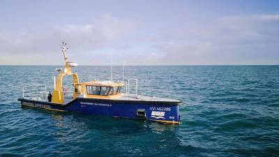 USV Fremantle 01 en alta mar, Australia Occidental. Fuente: Greenroom Robotics