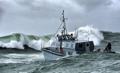 O novo navio de pesquisa hidrográfica da Marinha Real Britânica HMS Magpie (Foto: Royal Navy)