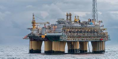 挪威海的 Åsgard B 平台（图片来源：Gudmund Nymoen / Equinor）