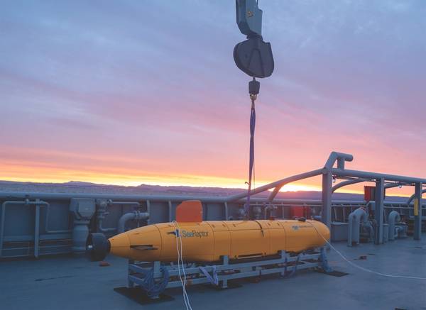 Η Teledyne Gavia θα παρουσιάσει επίσημα το νέο της AUV - SeaRaptor, 6000 μέτρων, στο Ocean Business 2019 στο Southampton τον Απρίλιο.