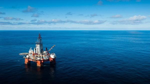 A plataforma de perfuração West Hercules no Mar de Barents. (Foto: Ole Jørgen Bratland / Equinor)