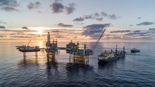 北海のJohan Sverdrupフィールドのサイパン・キャストロン。 （写真：Bo B. Randulff / Roar Lindefjeld / Equinor ASA）