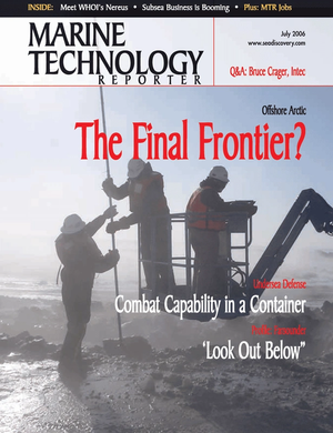 Marine Technology Magazine Cover Jul 2006 - Underwater Defense:  Port & Harbor Security