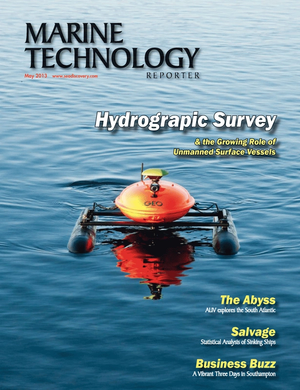Marine Technology Magazine Cover May 2013 - Hydrographic Survey