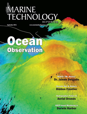 Marine Technology Magazine Cover Sep 2016 - Ocean Observation: Gliders, Buoys & Sub-Surface Networks