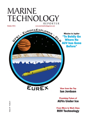 Marine Technology Magazine Cover Oct 2016 - AUV Operations