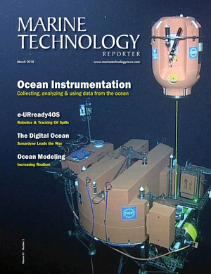 Marine Technology Magazine Cover Mar 2018 - Oceanographic Instrumentation: Measurement, Process & Analysis