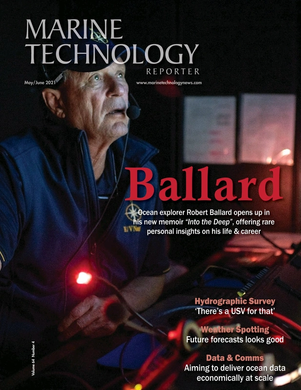Marine Technology Magazine Cover May 2021 - Hydrographic Survey Sonar