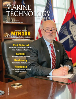 Marine Technology Magazine Cover Sep 2021 - MTR100: Focus on 100 Leading Companies, People and Innovations in the Subsea Space