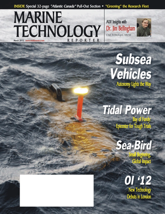 Marine Technology Magazine Cover Mar 2012 - Subsea Vehicle Report – Unmanned Underwater Systems