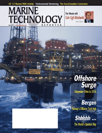 Marine Technology Magazine Cover Apr 2012 - Global Offshore Deepwater Report