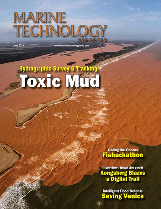 Marine Technology Magazine Cover Jun 2016 - Hydrographic Survey