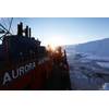 Aboard RSV Aurora Australis at the front of the Totten Glacier in 2015 – the first time a ship had been able to access the front of the Totten Glacier which is normally surrounded by thick sea ice. (Photo: Paul Brown)