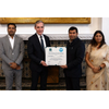 The attached image shows (l-r) Ankit Kumar, Plant Director, SDEL; David Lloyd, Vice President, Naval and Government Business, Lloyd’s Register; Mridul Babbar, Director, SDEL; and Sanyukta Singh, Chief Human Resources Officer, SDEL. Credit: LR