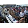 A crowd gathers to hear speeches and presentations during the Advanced Naval Technology Exercise (ANTX) 2019 held on Aug. 29 at the Naval Undersea Warfare Center Division Newport's Narragansett Bay Test Facility. ANTX 2019 demonstrates the future of Navy technologies in a low-risk environment before they become integrated in the fleet. This year's theme was Prepare For Battle: Undersea Superiority. (by Rich Allen, McLaughlin Research Corp.)