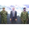 Director General, Nigerian Maritime Administration and Safety Agency (NIMASA), Dr. Bashir Jamoh flanked by Flag Officer Commanding, Western Naval Command, Rear Admiral Oladele Bamidele Daji (Right) and Navy Hydrographer, Rear Admiral Chukwuemeka Okafor (left) during a working visit by the Western Naval Command to NIMASA.