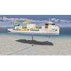 Illustration / 3D image of the next-generation rock installation vessel Jan De Nul ordered, showing the vessel installing rock on top of a subsea energy cable (Credit: Jan De Nul)