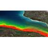 Image shows 10m SDB and bathymetric contour lines produced from numerous Sentinel 2 images in the Fox Basin, Arctic Canada. image courtesy TCarta