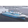 Kongsberg’s Yara Birkeland unmanned container ship concept. (Image: Kongsberg)
