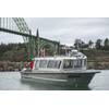 The newest addition to the hydrographic survey vessel fleet owned and operated by the U.S. Army Corps of Engineers’ Portland District takes its first ride after its official christening ceremony in Newport, Oregon, Jan. 11. (Photo: Chris Gaylord / U.S. Army Corps of Engineers)