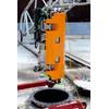 The Nortek DVL1000 leads the way as the inspection vehicle enters a tank. The DVL operates to a high degree of accuracy in the harsh environment inside. Image courtesy Nortek/Square Robot