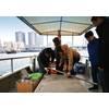 Nortek staff in China mobilizing the Signature VM package under the attentive eye of end user Wang Yan, Senior Manager of Hydrology at CCCC’s Zhongjiao No.1 Hangwu Engineering Reconnaissance Design Institute. As Signature VM is a straightforward plug-and-play system for current surveying, the crew were able to sail out for a test survey after only approximately 30 minutes of setup. Image: Nortek