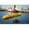 Portland. Autosub 1 on its first ever official mission in Portland Harbour in 1996.  All images from the National Oceanography Center.
