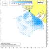 Radial velocity data obtained on March 27 shows the first ocean current radial velocity data out to 85 km from shore (Image: ASL Environmental Sciences)