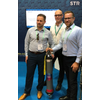 L – R Scott Johnstone (STR), Simon Goldsworthy (Sonardyne) and Jason French (STR) announce the investment at the OSEA 2018 exhibition (Photo: Sonardyne)