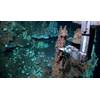ROV SuBastian pilots collect a geologic sample from a hydrothermal vent chimney nearly 3,890 meters (2.4 miles) deep. Scientists discovered two new hydrothermal vent fields in one of the least explored areas of the Atlantic Ocean, the Doldrums Megatransform and Fracture Zone. This large, tectonically active system cuts across the Mid-Atlantic Ridge, which forms the world’s longest mountain chain. These types of vent fields are rare because of their hybrid “plumbing” systems, featuring typical vo