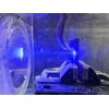 Underwater processing with blue diode laser – Perforation / Penetration through 8 mm steel plate © Laserline