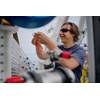 URI’s Brennan Phillips prepares the rotary actuated dodecahedron sampling system before the final dive of the Designing the Future cruise in 2021. (Photos: Jovelle Tamayo/Schmidt Ocean Institute). © URI