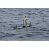 The USGS Wave Glider on mission equipped with Sonardyne GNSS-A instrumentation. Credit: USGS